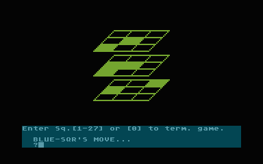 3-D Tic-Tac-Toe — game screenshot
